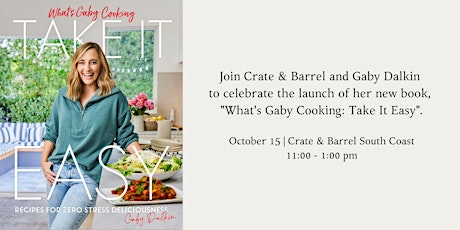 C&B South Coast - Book Signing With Gaby Dalkin