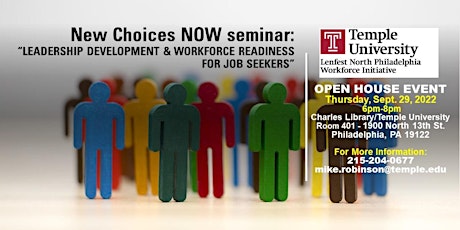 New Choices NOW Open House: Leadership & Career Development for Job Seekers