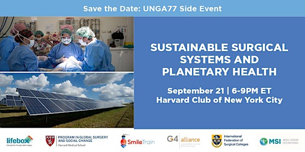 SUSTAINABLE SURGICAL SYSTEMS AND PLANETARY HEALTH