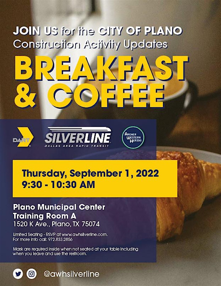 AWH Silver Line Breakfast & Coffee - Plano Construction Updates image