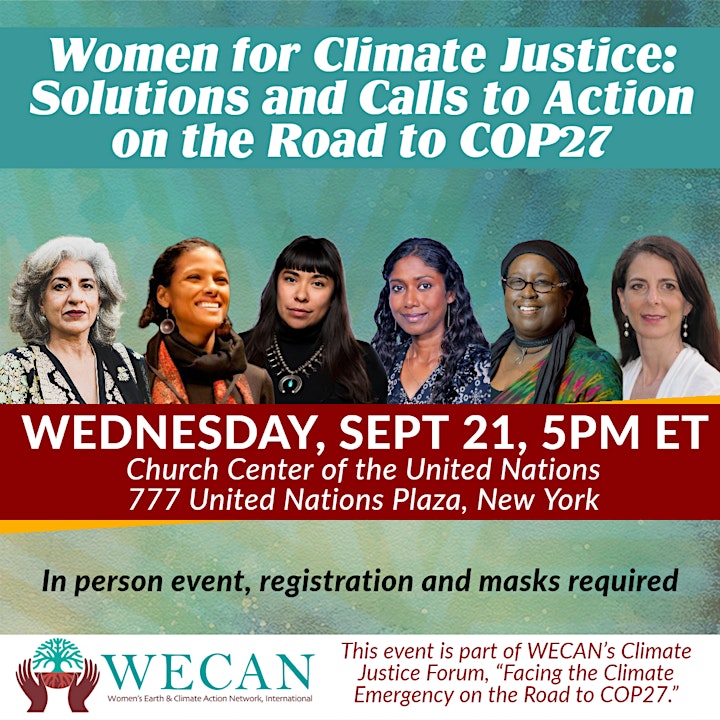 WECAN Climate Justice Forum - In Person Events image