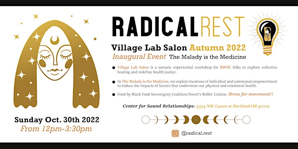 Village Lab Salon - The Malady is the Medicine - Autumn Workshop