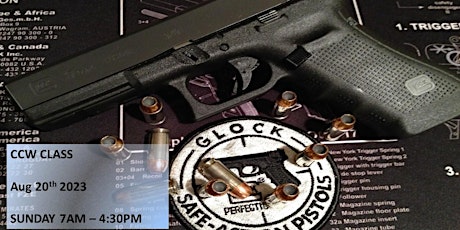 Concealed  Pistol License aka CCW Training Sunday August 20th 7am-4pm
