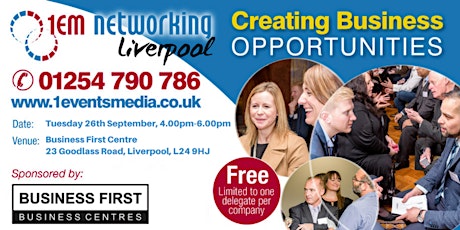 1EM Networking Event - Liverpool (26th Sept 17) primary image