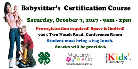 Babysitter Certification Training - October primary image