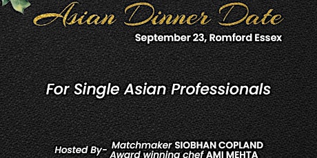 Image principale de Asian Dinner Date launch event