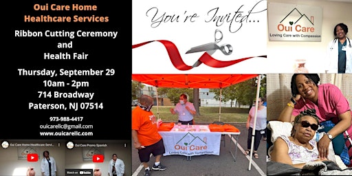 Oui Care Home Healthcare Services Ribbon Cutting Ceremony and Health Fair