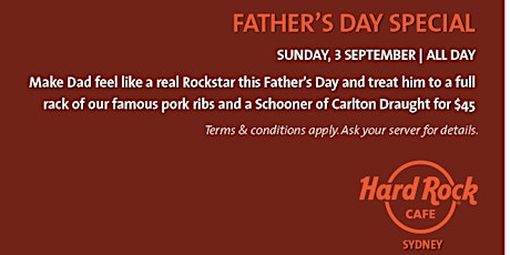 Father's Day at Hard Rock Cafe primary image