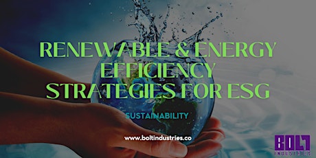 Renewable & Energy Efficiency Strategies for ESG