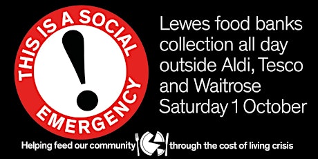 Sat 1 October Lewes food banks collection