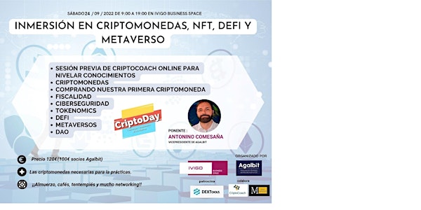 CryptoDay :  INMERSIÓN EN CRiPTOMONEDAS, NFT, DEFi Y METAVERSO