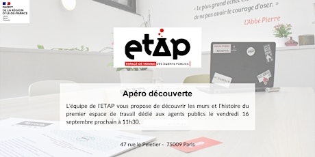 Hauptbild für Café découverte de l'ETAP