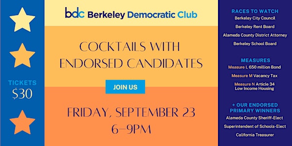 BDC Cocktails with the Candidates!