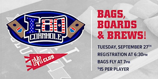 Cornhole Tournament: Bags, Boards & Brews!