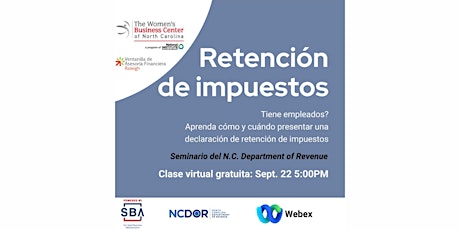 NCDOR: Retención de impuestos sobre salarios y otros (Withholding Tax) primary image