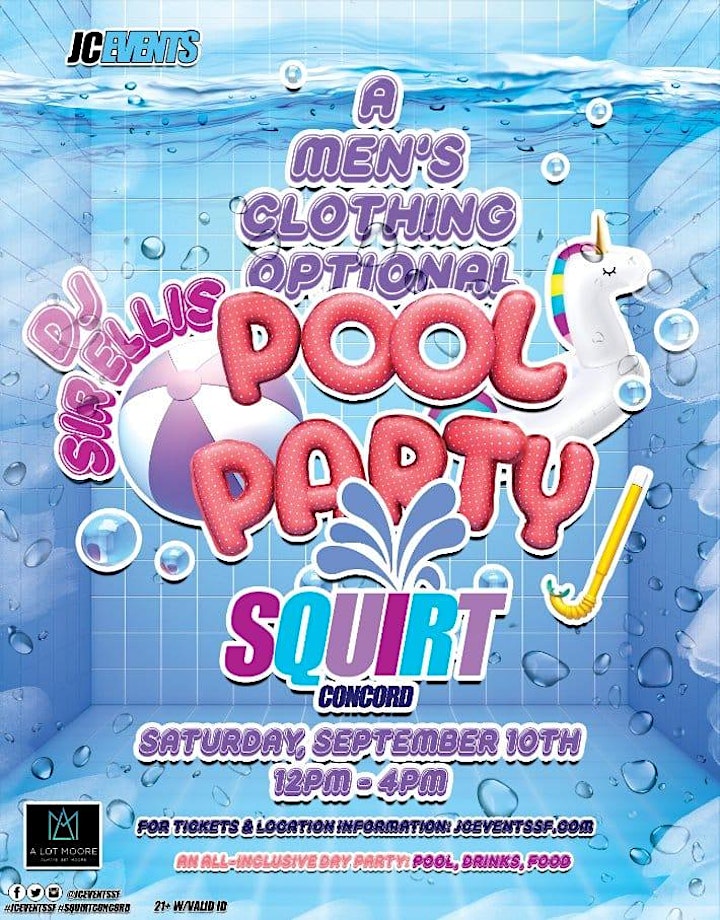 SQUIRT: A Men's Clothing Optional Pool Party image