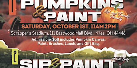 Primaire afbeelding van Fall-Tober Pumpkins & Paint | Sip & Paint!