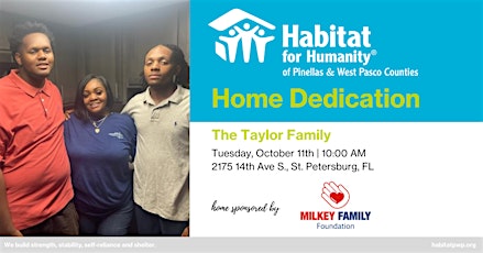 The Taylor Family Home Dedication