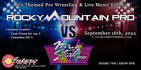 80's Themed Rocky Mountain Pro Wrestling & Mr. Steak 80's Metal.  primärbild