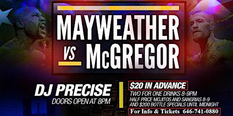 Mayweather VS McGregor LIVE at Jimmy's Eat Drink Party  primary image