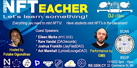 NFTeacher - An Educational, Interactive NFT Event for Teachers & Creatives!