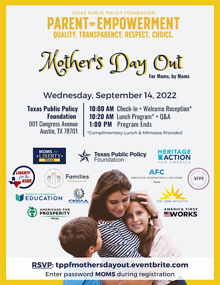 Mother’s Day Out – Lunch, Learn and Legislative Training image