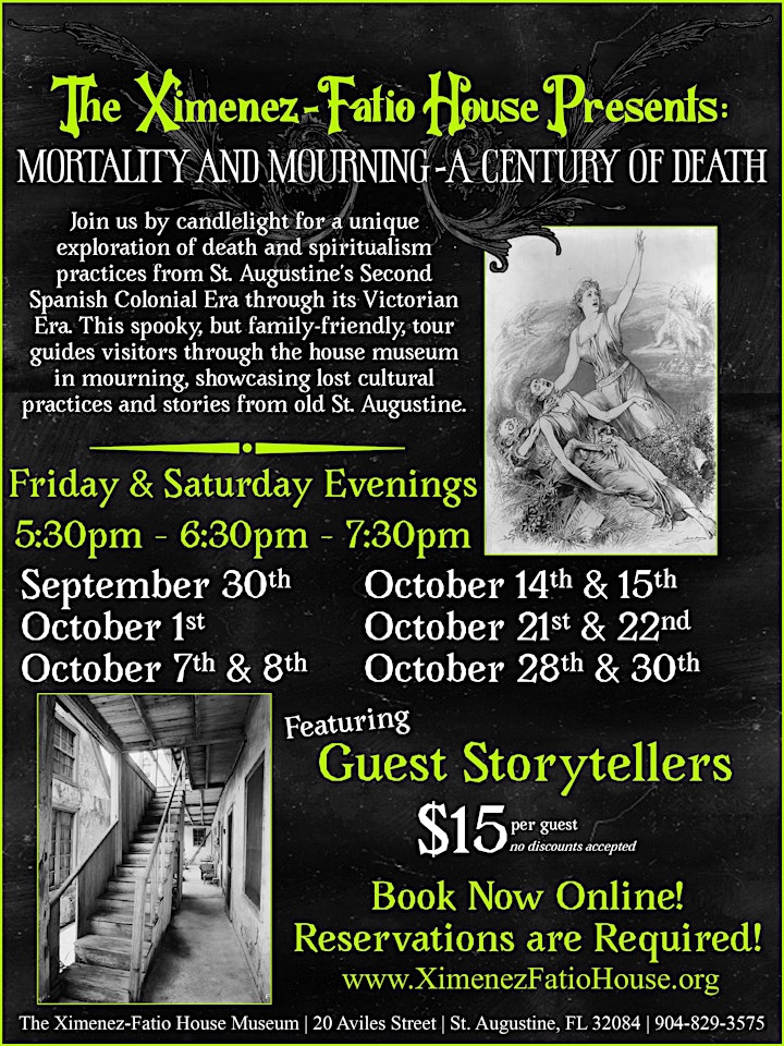 The Ximenez-Fatio House Presents: Mortality and Mourning-A Century of Death image