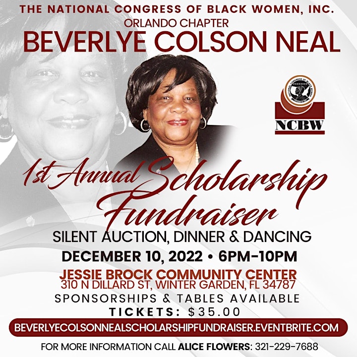 BEVERLYE COLSON NEAL 1st Annual Scholarship Fundraiser image