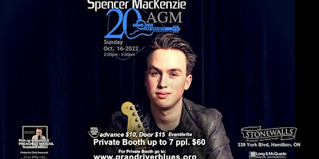 Spencer MacKenzie CD Release Party after AGM for Grand River Blues Society