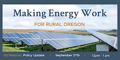 2022 Making Energy Work - Quarterly 3 Webinar