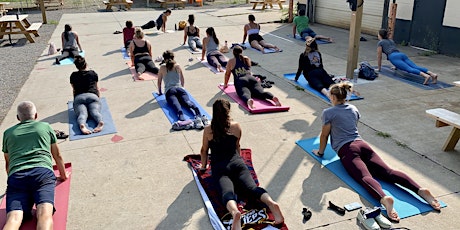 All-Levels Patio Yoga Class at The Vibe Garden- [Bottoms Up! Yoga & Brew]
