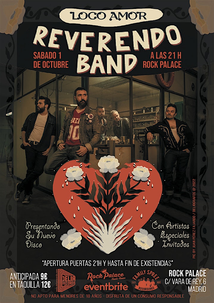 Imagen de REVERENDO BAND Presentan LP: "LOCO AMOR" [Madrid @ Rock Palace]