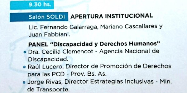 Panel "Discapacidad y Derechos Humanos"