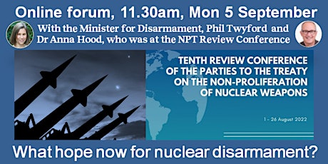Online forum: What hope now for nuclear disarmament? primary image