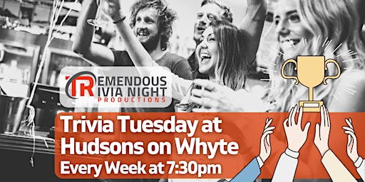 Imagem principal do evento Edmonton Hudsons Canada's Pub on Whyte Tuesday Night Trivia!