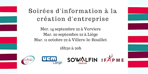 Soirée d'information à la création d'entreprise - Villers-le-Bouillet