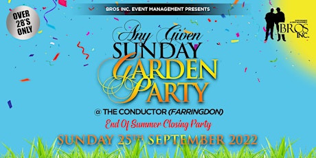 Imagem principal do evento AGS Garden Party - Sun 25th Sept 2022 - Summer Closing Party