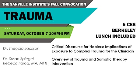 Fall Convocation: Trauma primary image