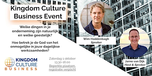 Kingdom Culture Business Event | Wim Hoddenbagh