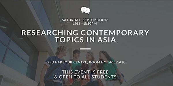 Researching Contemporary Topics in Asia