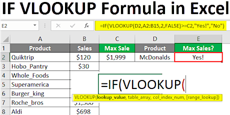 Excel: Online session around VLOOKUP and INDEX MATCH primary image