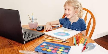 Online therapeutic art session for children
