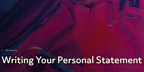 Writing Your Personal Statement