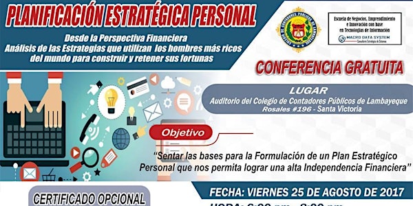 Conferencia GRATUITA:: Planificación Estratégica Personal - Colegio de Contadores