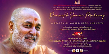 Pramukh Swami Maharaj's Centennial Celebration - Women's Program