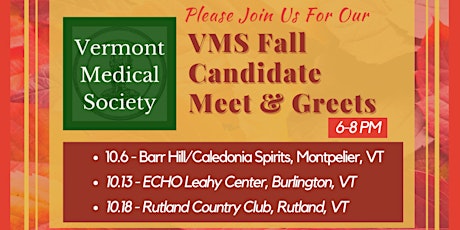 VMS Fall Candidate Meet & Greet - Chittenden County Event
