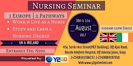 Y2GO Limited Nursing Seminar primary image