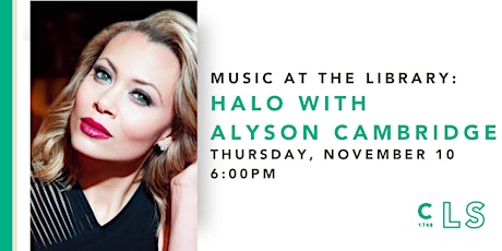 Music at the Library: HALO with Alyson Cambridge