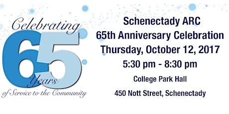 Image principale de Schenectady ARC 65th Anniversary Celebration