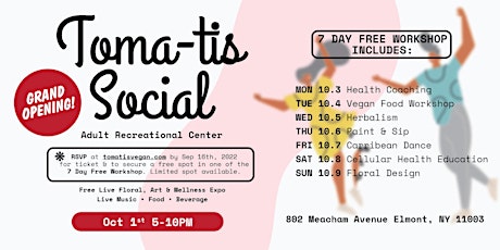Toma-Tis Social Adult Recreational Center - Grand Opening